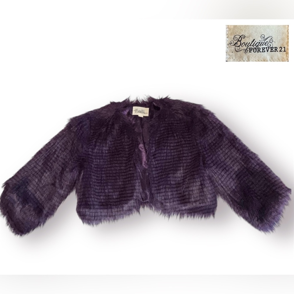 Boutique XXI Chic Cropped Faux Fur Bolero | Teddy Jacket - Picture 4 of 8